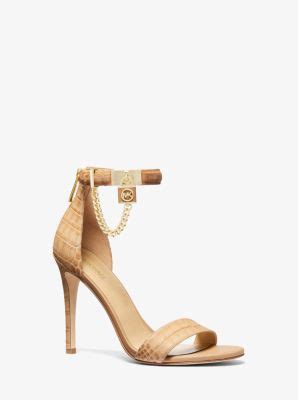 michael kors hamilton sandal white|MICHAEL Michael Kors Hamilton 115MM Leather Sandals.